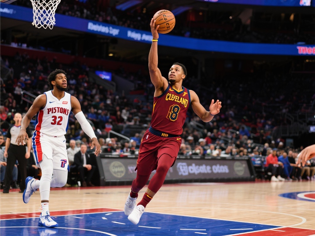 比赛开场阶段，骑士队的后场核心多诺万·米