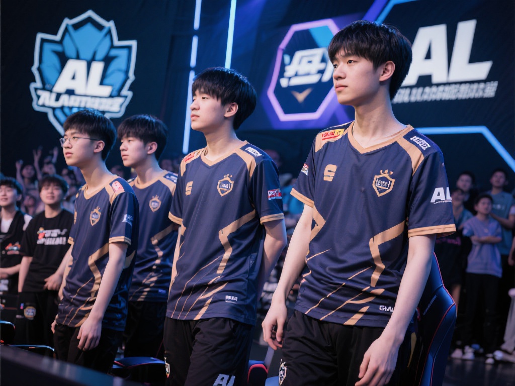 从AL赛事的图集中不难看出，电竞选手们的